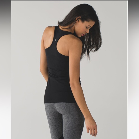 lululemon athletica Tops - lululemon | cool racerback reversible - black or black w/ white ombré stitching